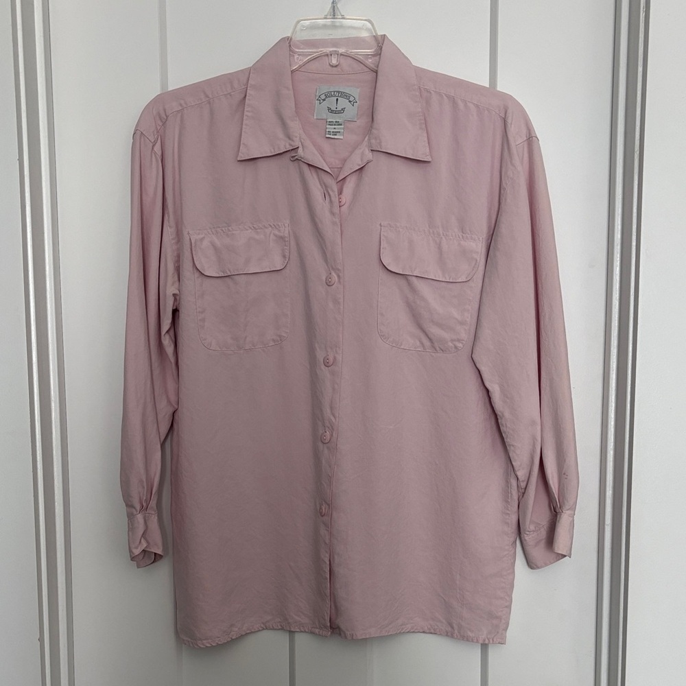 Women's Pink Silk Blouse